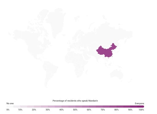 Data in Map of China