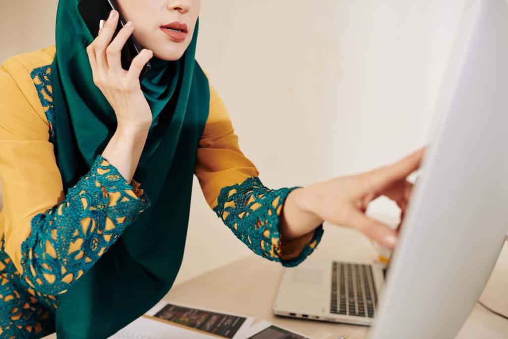 Businesswoman Talking on Phone